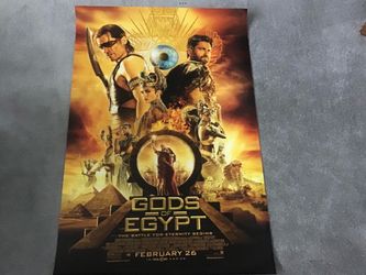 2016 Gods of Egypt Movie Poster Starring Gerard Butler Double - Sided Advertising Promo