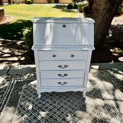 French Country Drop Down Secretary Desk/Dresser with (3) Storage Drawers