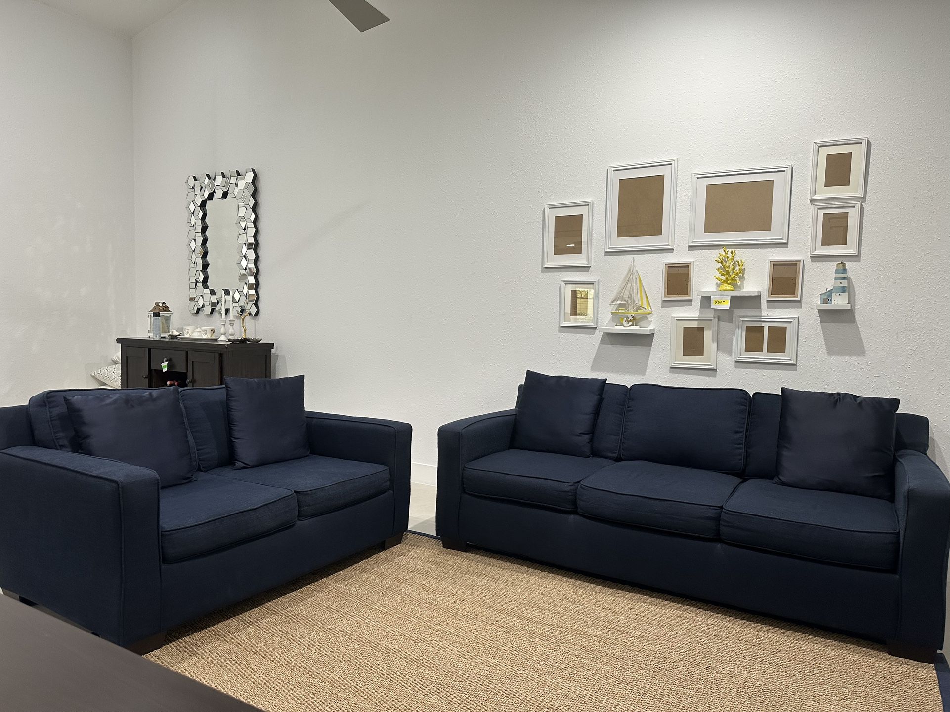 Sofa and loveseat set