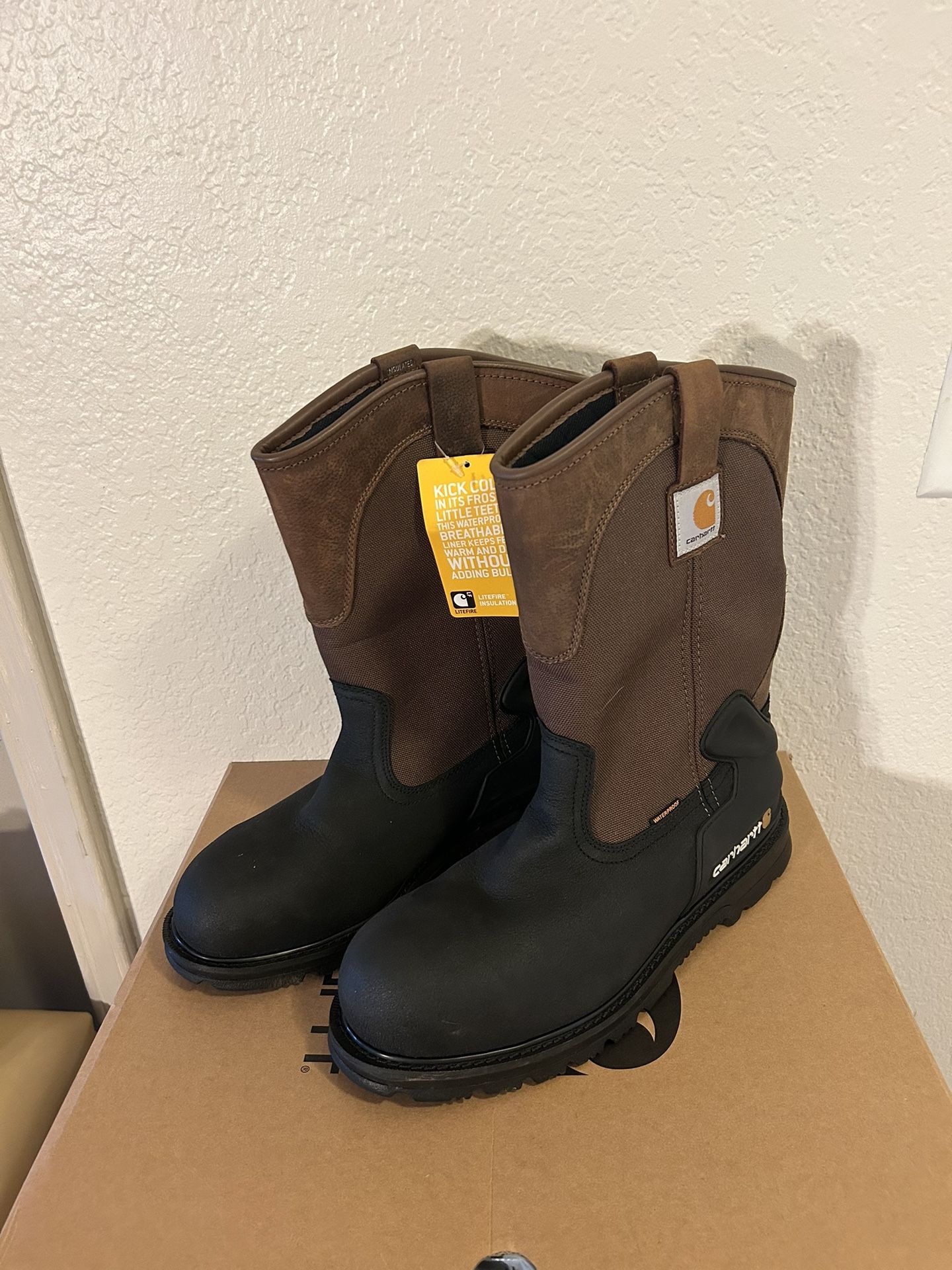 Work Boots Toe Wellington Litefire Insulation Carhartt Men's 8