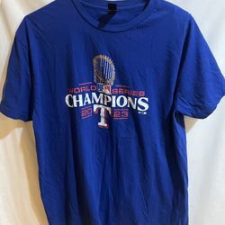 Men's Texas Rangers 2023 World Series Champions T-shirt Size XL Used Good Condition $20 Meet Up In Irving @dfwgoods 