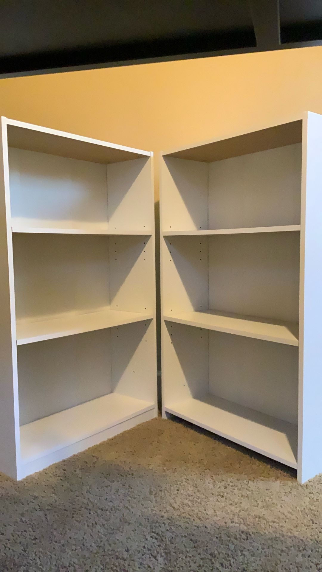 Twin 3-Shelf Bookcases