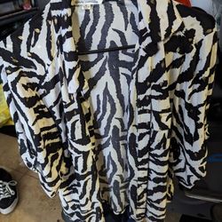 Emily Daniels Zebra Print Blouse OBO