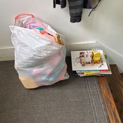 Bag Of Toys And Lots Of Books 