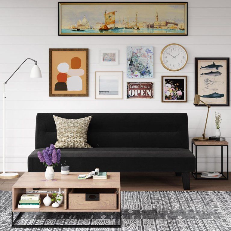 DHP Kebo Futon with Microfiber Cover, Black, New In Box. 4 Available .