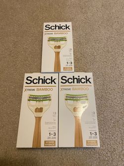 3 Schick Xtreme Bamboo Razor
