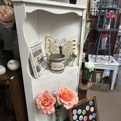 Vintage Painted Small Corner Cabinet 