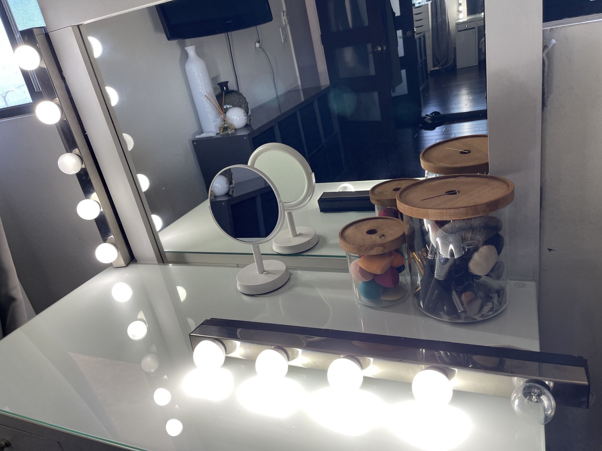Vanity Mirror And IKEA Lights