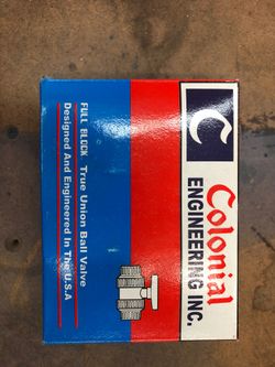 Colonial Engineering Ball Valves
