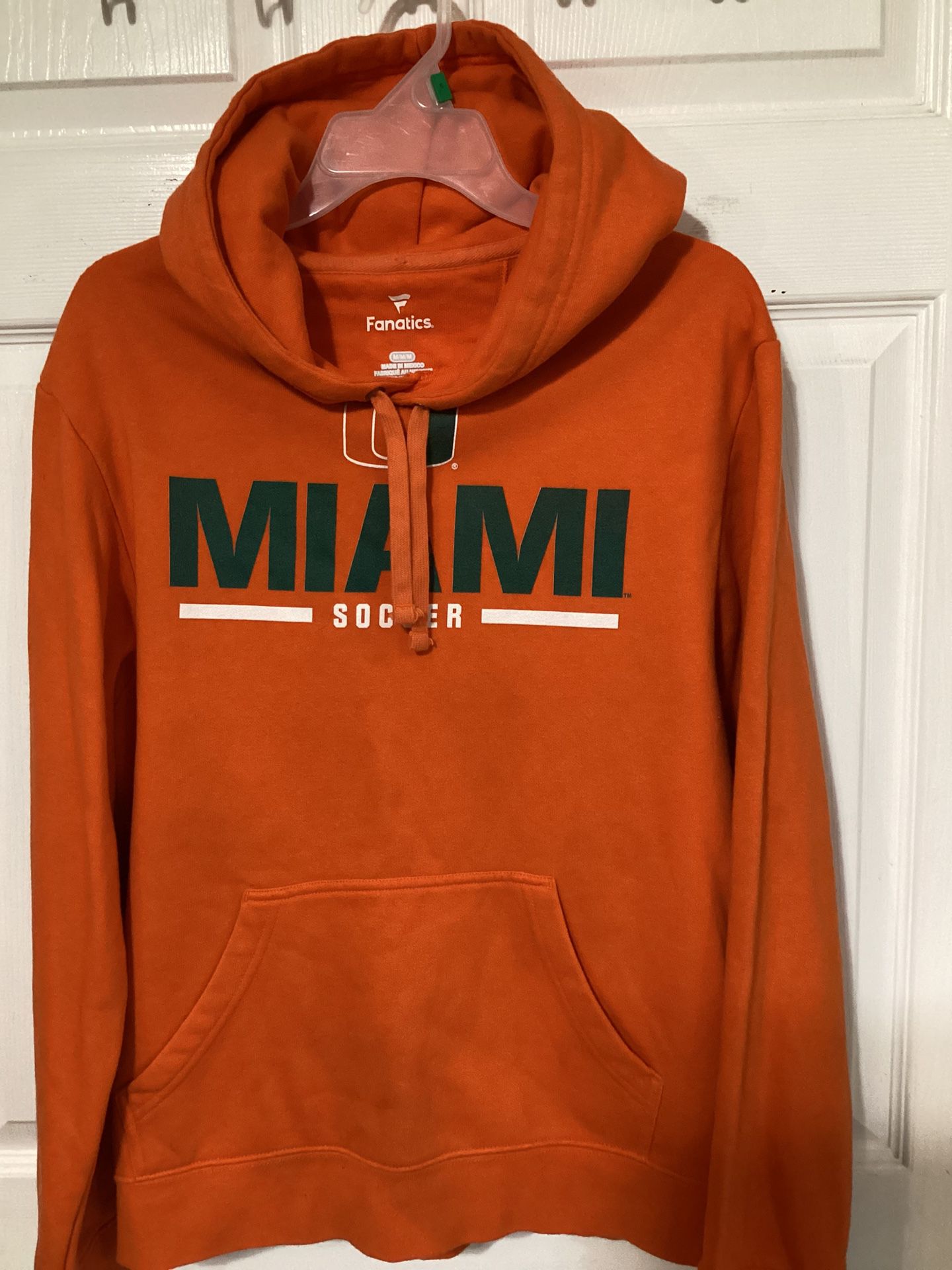 Miami Hurricanes Soccer - Fanatics Branded Campus Logo Pullover Hoodie Orange 