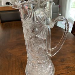 Glass pitcher vase