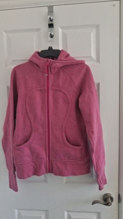 Lululemon Athletica Hoodie Womens Size 8 Pink Full zip Yoga Sports Scuba Gym