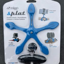 NEW Pictar Splat Flexible Mini Tripod for CSC Mirrorless, Compact Cameras, Blue