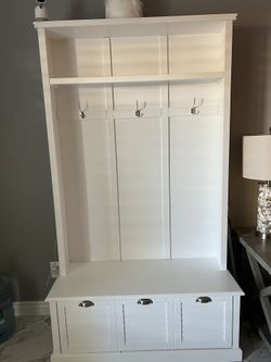 White Hanger With Drawer