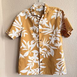 Men Floral Hawaiian Hawaii Vacation Shirt Old Navy Size S