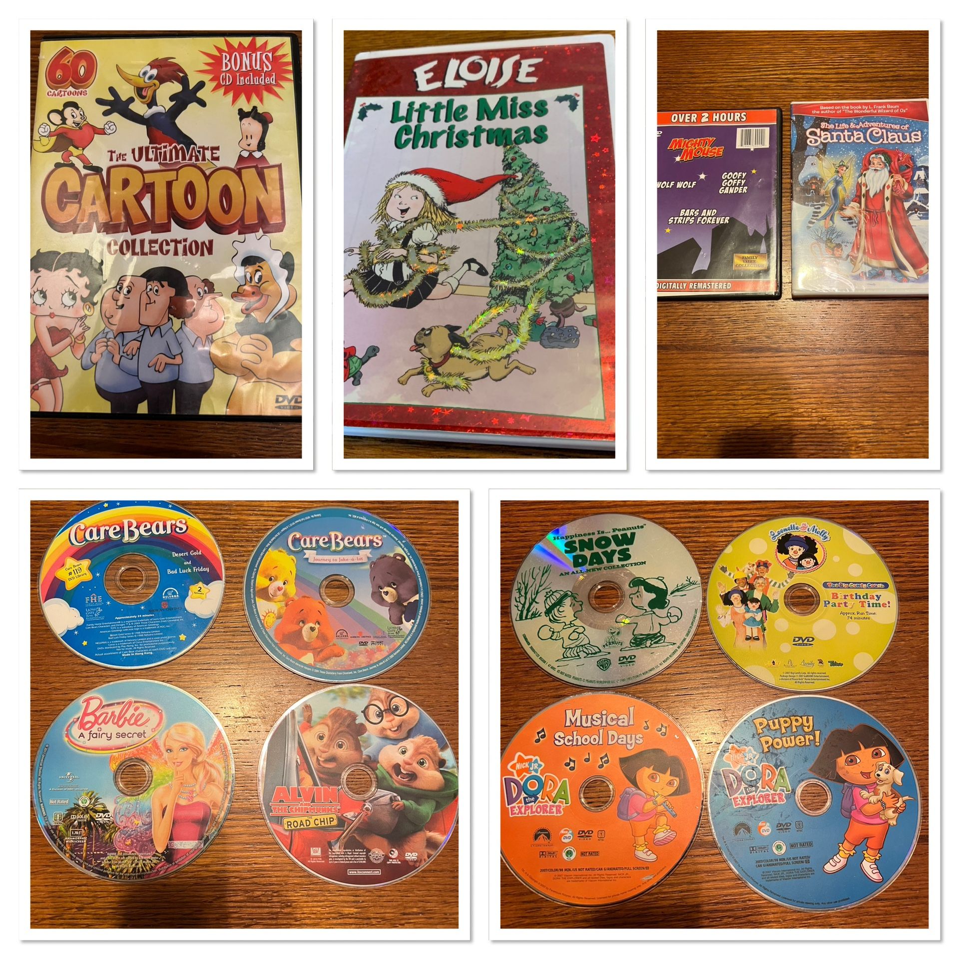 Kid’s DVDs (Total 12 Including Several Holiday Ones)
