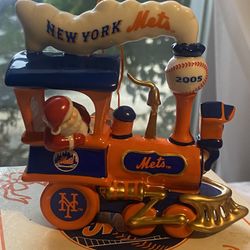 NEW YORK METS DANBURY MINT CHRISTMAS ORNAMENT HOLIDAYEXPRESS TRAIN 2005 WITH BOX