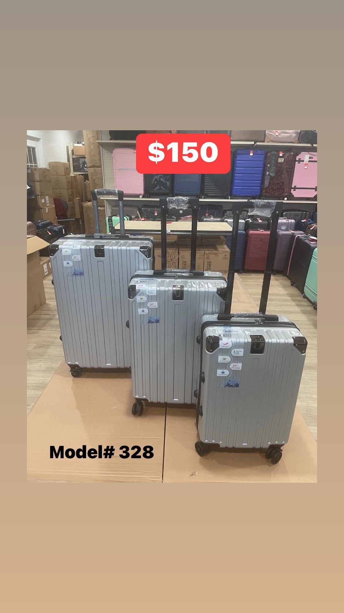 New 3 Piece Hardside Luggage Set