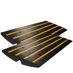 VEVOR Curb Ramp, 2 Pack, 2.6" Rise, Rubber Driveway Ramps, Heavy Duty 33069 lbs Weight Capacity Threshold Ramp, Curbside Bridge Ramps for Loading Dock