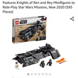 Lego star wars: The rise of Skywalker knights of Ren transport ship. Ren & Rey mini figures.595 pcs 