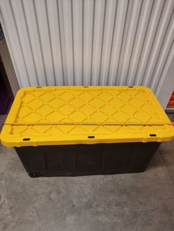 Large Rolling Storage Tote with Lid