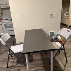 Desk + 2 Chairs – $40