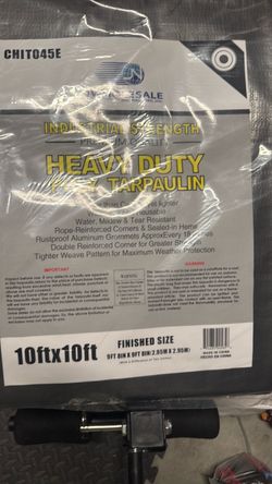10x10 silver tarp heavy duty waterproof new