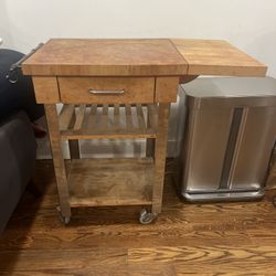 Butcher Block With Extension • Kitchen Cart