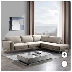  Fabric Chaise Sectional