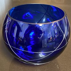 GORGEOUS COBALT BLUE CANDLE HOLDER