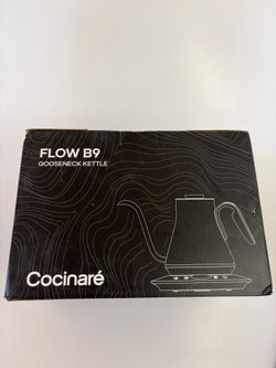 Cocinaré Flow B9 Gooseneck Electric Kettle Matte Black Pour Over Coffee Tea