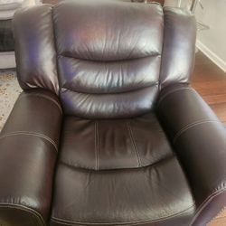 Brown Leather Rocker Recliner