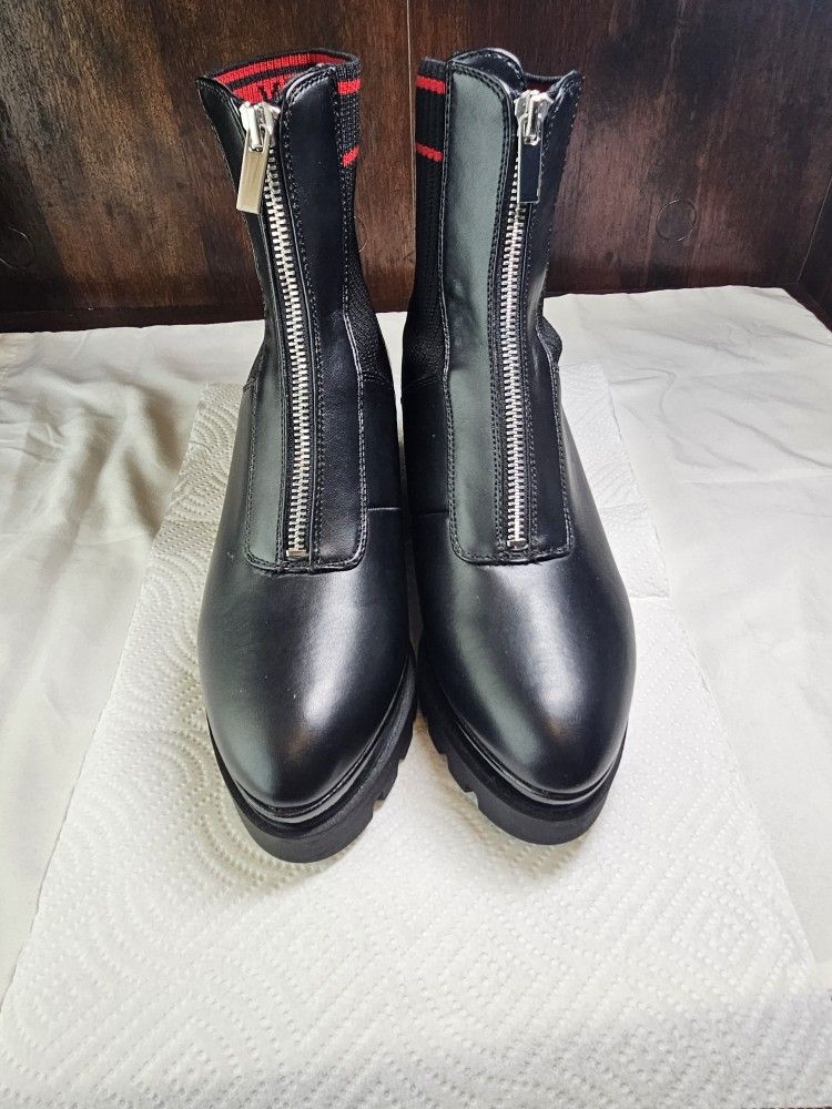DKNY Black Wedge Platform Boots