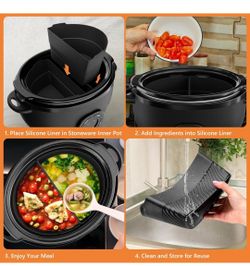 Silicone slow cooker liner