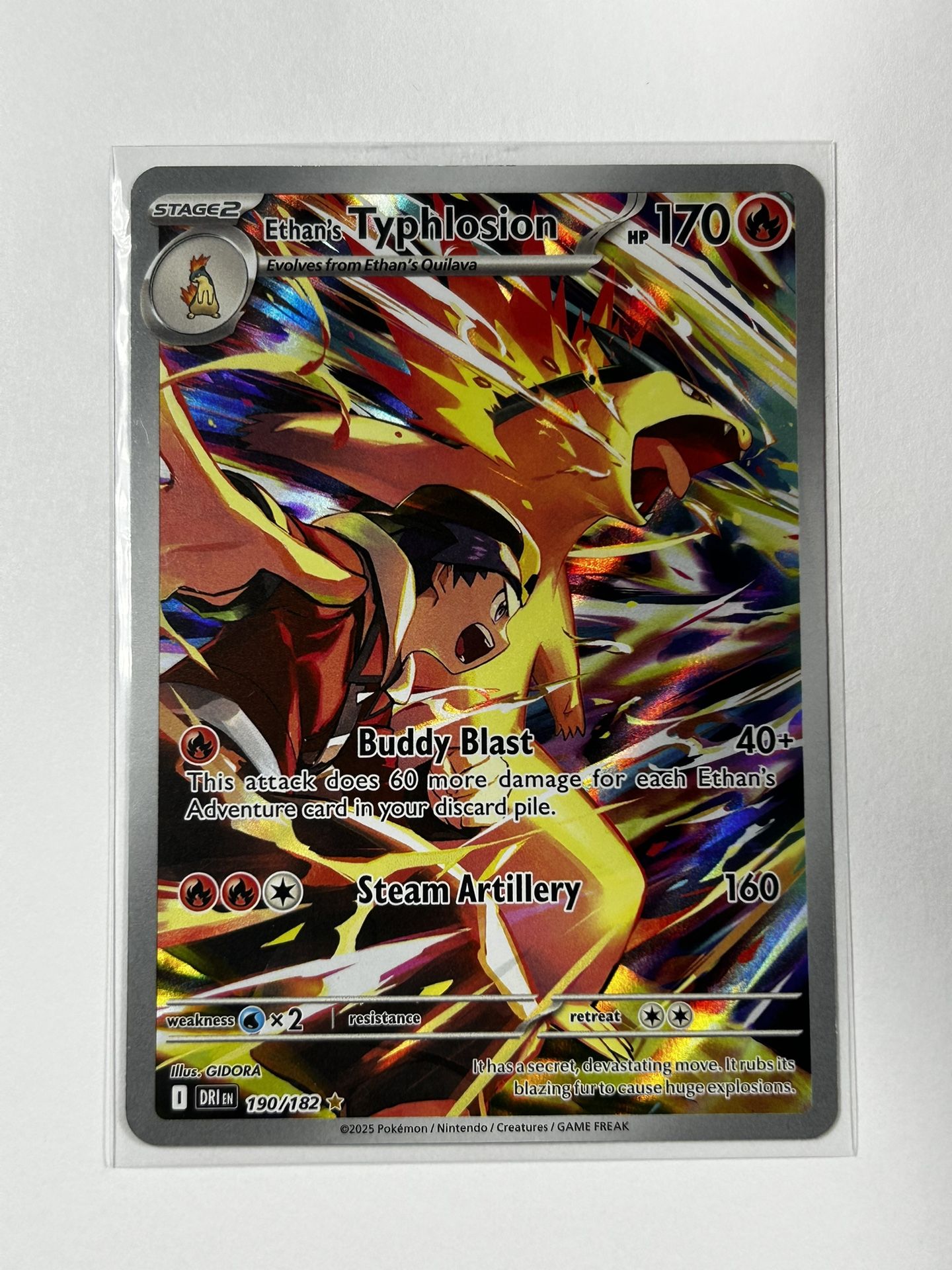 Pokemon TCG SV10 Ethan's Typhlosion # 190 / 182 Illustration Rare (Better than Near Mint - Perfect)