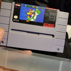 Super Nintendo Super Mario World Mint Condition With End Cap