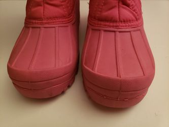 Thermolite pink girls boots 4 Duck boots snow warm