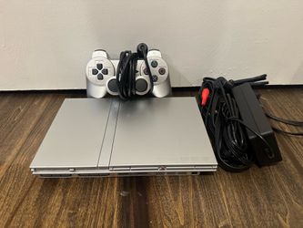 Sony PlayStation 2 PS2 Slim Silver Console Bundle