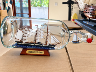 SHIP IN A BOTTLE COLLECTION - USS CONSTITUTION & USCG EAGLE - $10, GRAB THEM FAST!