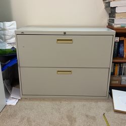 Lateral File Cabinet With 2 Drawers  - Metal