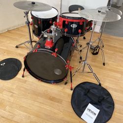 Ddrum Diablo Complete 4 Piece Drum Set 22 12 16 14” New Quiet Cymbals New Throne Stands $335 Cash In Ontario 91762. Sticks key. In good condition. Bas