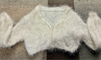White crop sweater
