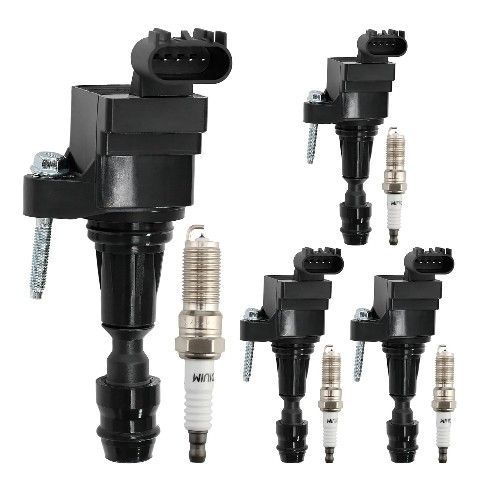 Ignition Coil Pack Set of 4 Compatible with Chevrolet Cobalt HHR Malibu Saturn Aura Buick Lacrosses Verano GMC Terrain Pontiac G5 & More