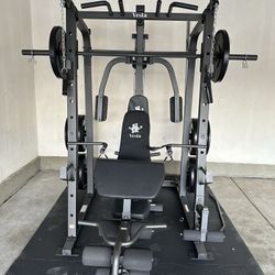 Smith Machine SM1001/FID Adj Bench/Gym Equipment/Fitness/Squat Rack/‼️⭕️WEIGHTS AND OLYMPIC BARBELL SOLD INDIVIDUALLY ⭕️‼️FREE  DELIVERY🚚 