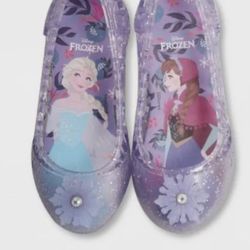 SALE Toddler Girl's Disney Frozen Ballet Jelly Purple Light Up Heels Size 7