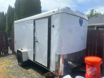 Large enclosed cargo trailer