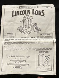 Lincoln Logs with instructions