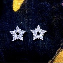  925 silver coated alloy earrings studs #12