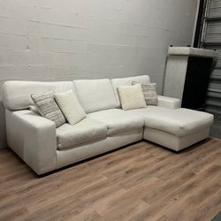 White Cozy Sectional 