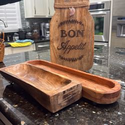 Wood trays + Wall Decor